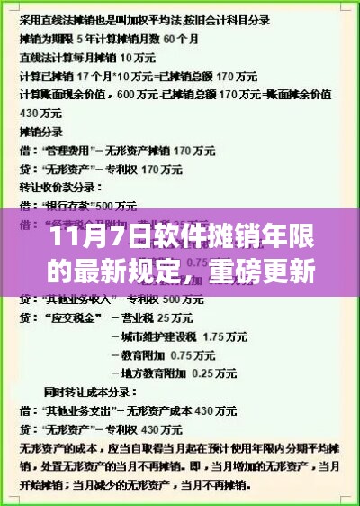 重磅更新，11月7日软件摊销年限最新规定详解及影响分析