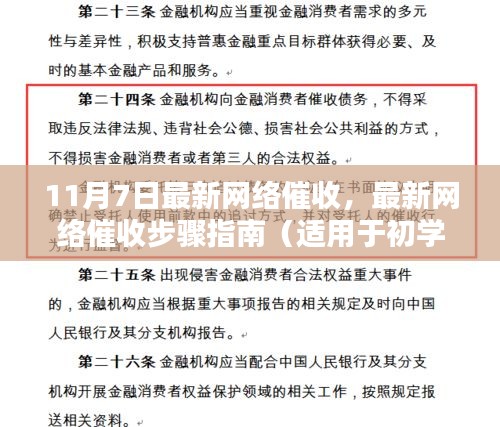 最新网络催收步骤指南，从初学者到进阶用户的全方位指南（11月7日更新）