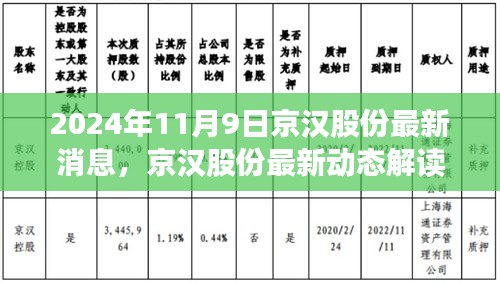 京汉股份最新动态深度解读，聚焦最新消息与观点分析（2024年11月9日）