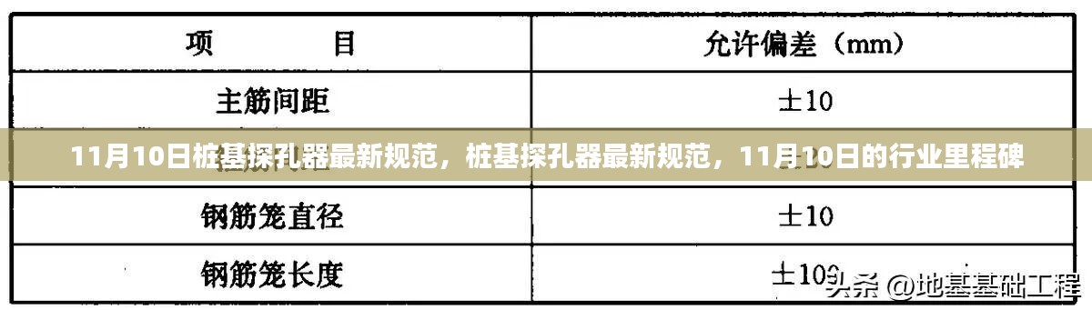 11月10日桩基探孔器最新规范，行业里程碑式的标准更新