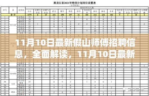 11月10日假山师傅招聘信息全面解读与深度体验分析