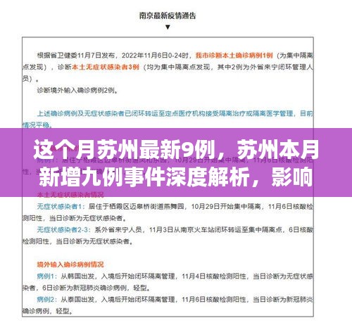 苏州本月新增九例事件深度解析，影响与地位探究