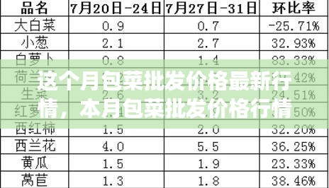 本月包菜批发价格行情解析，最新市场动态与趋势预测