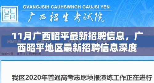 广西昭平最新招聘信息深度评测与介绍，11月招聘信息汇总