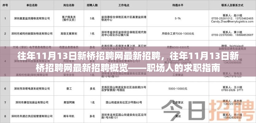 往年11月13日新桥招聘网最新招聘概览，求职指南与职场机会探寻