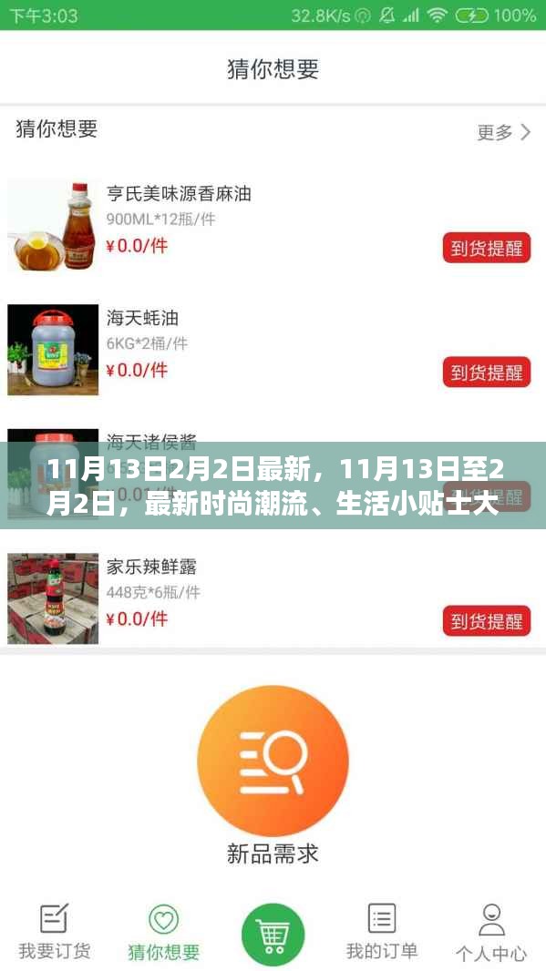 最新时尚潮流与生活小贴士揭秘，从11月13日至2月2日的时尚与生活大解密