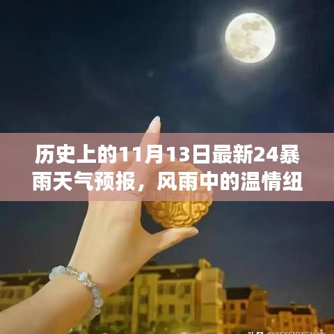 风雨中的温情纽带，家庭故事与暴雨天气预报的交汇点（11月13日）