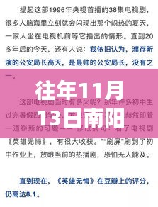 南阳刑事案件最新动态与日常故事，温馨探案之旅（11月13日）