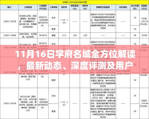 11月16日学府名城全方位解读，最新动态、深度评测及用户群体分析