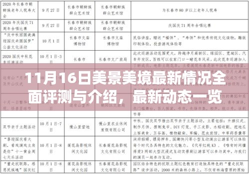 11月16日美景美境最新情况全面评测与介绍，最新动态一览