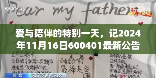 爱与陪伴的特别一天，记2024年11月16日600401最新公告背后的温馨故事