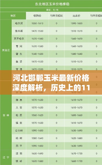 河北邯郸玉米最新价格深度解析，历史上的11月17日回顾与解析