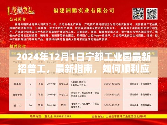 2024年宁都工业园普工招聘指南，应聘步骤详解与最新应聘攻略