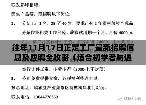 往年11月17日正定工厂最新招聘信息及应聘全攻略（适合初学者与进阶用户）