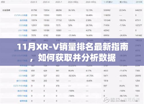 11月XR-V销量排名最新指南，如何获取并分析数据