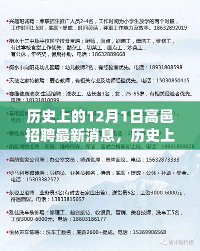 历史上的12月1日，高邑招聘最新动态揭秘