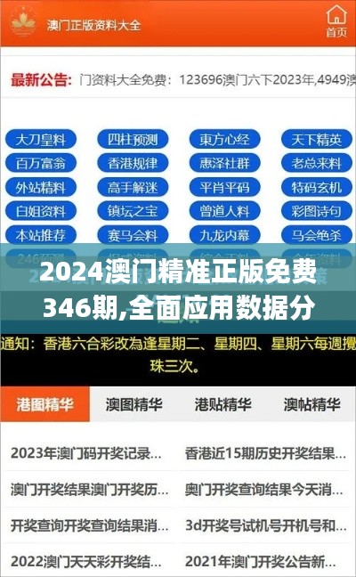 2024澳门精准正版免费346期,全面应用数据分析_标配版6.638