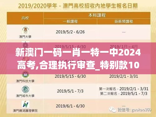 新澳门一码一肖一特一中2024高考,合理执行审查_特别款10.503