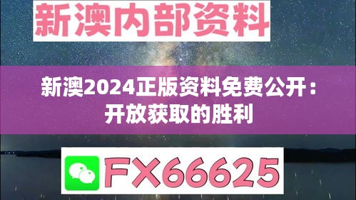 新澳2024正版资料免费公开：开放获取的胜利