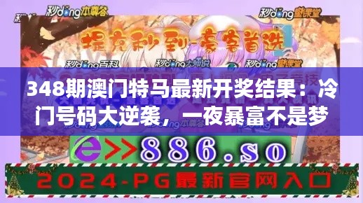 348期澳门特马最新开奖结果：冷门号码大逆袭，一夜暴富不是梦