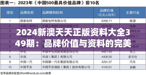 2024新澳天天正版资料大全349期：品牌价值与资料的完美结合