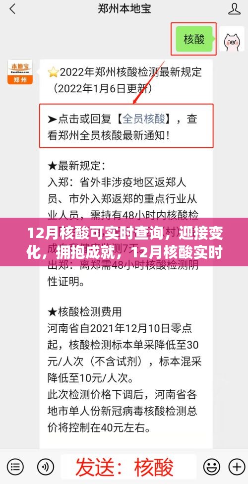 开启智慧之旅，迎接变化，拥抱成就，12月核酸实时查询功能上线