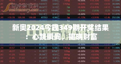 新奥2024今晚349期开奖结果：心跳瞬间，揭晓财富