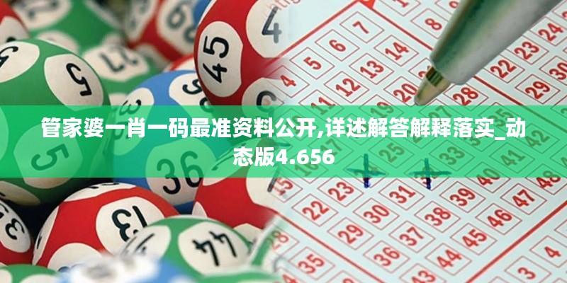 管家婆一肖一码最准资料公开,详述解答解释落实_动态版4.656