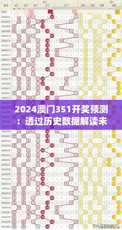 2024澳门351开奖预测：透过历史数据解读未来走势