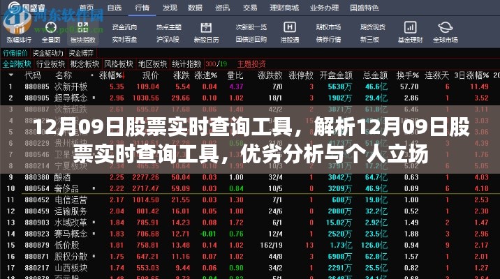 12月09日股票实时查询工具详解，优劣分析与个人立场