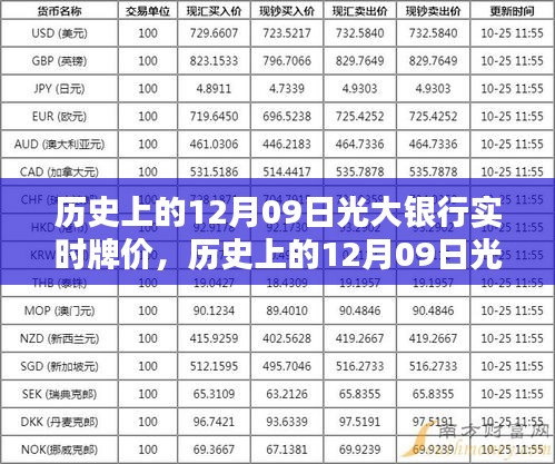 历史上的12月09日光大银行实时牌价深度分析与观点阐述