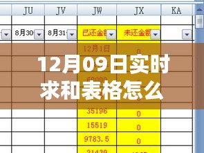 科技揭秘，实时求和表格制作神器助你重塑数据处理体验，开启生活新篇章（12月09日指南）