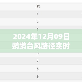 鹦鹉台风路径揭秘，风云变幻的自然力量纪实（2024年12月09日实时更新）