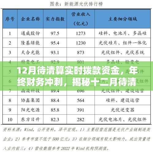 年终财务冲刺，揭秘十二月待清算实时拨款资金操作指南与指南攻略